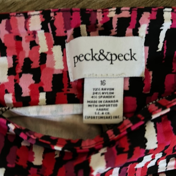 Peck & Peck Multicolor Patterned Pants, Size 16 - Picture 2 of 2